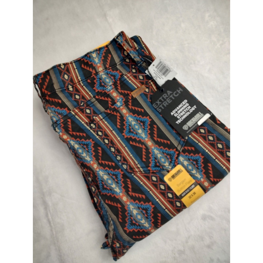 Rock & Roll Denim‎ Women's Bargain Button Flare Jeans Size 32x30 Aztec Stretch